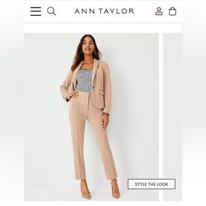 Ann Taylor Blush-Tan Tailored Ankle Trousers
